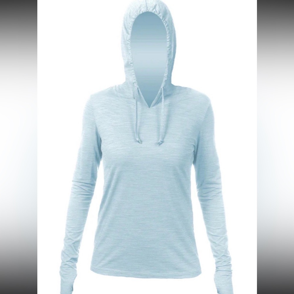 ANETIK Breeze Tech Hoody Sky Blue Surf Fish Outdoors $75